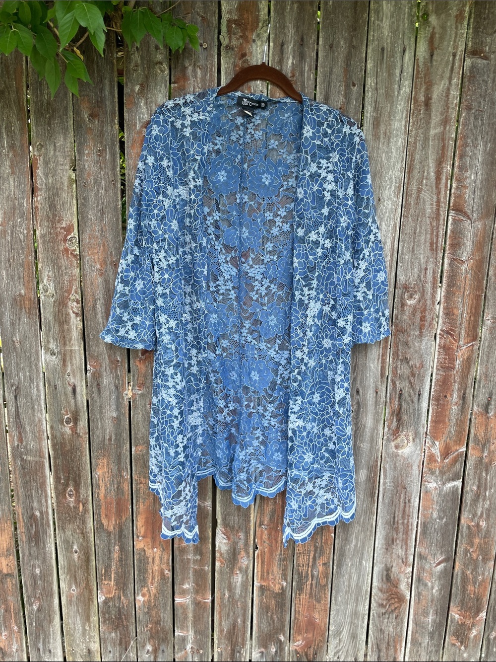 NWT Miss Chievous Blue Floral Lace Overlay | size M
